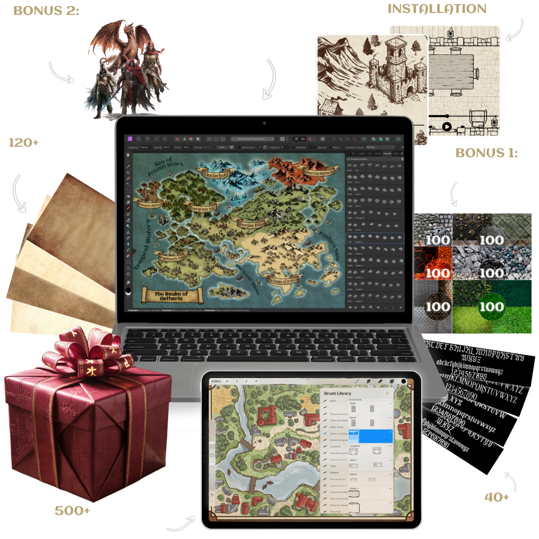 Pacchetto completo per la creazione di mappe RPG (CP)
